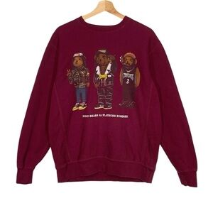 Flashbush Zombies Dolo Bears Crew Neck Sweat Shirt Size Medium